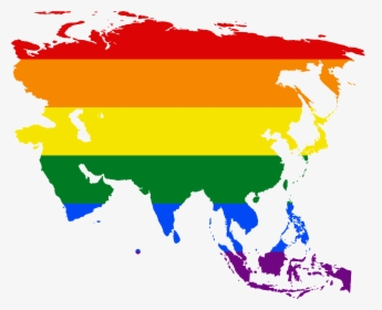 Lgbt Flag Map Of Asia - South Asia Subregional Economic Cooperation, HD Png Download, Free Download