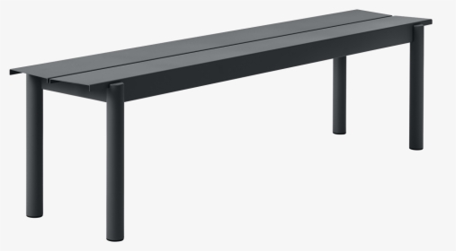 Linear Bench Steel Black 170cm Muuto - Muuto Linear Steel Bench, HD Png Download, Free Download