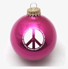 Peace Love Swim Christmas Ornament - Not Colored Christmas Balls, HD Png Download, Free Download