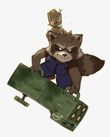 **guardians Of The Galaxy Rocket And Baby Groot Speedpaint** super, HD Png Download, Free Download