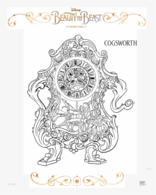 Beauty And The Beast Coloring Page-, HD Png Download, Free Download