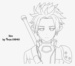 Sensational Kirito And Asuna Coloring Pages By Lineart, HD Png Download, Free Download