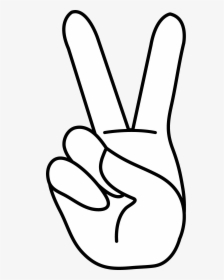Hand Peace Sign Clipart, HD Png Download, Free Download