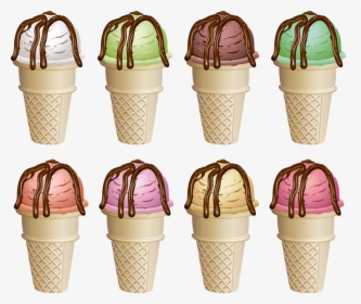 Four Ice Cream Clipart, HD Png Download, Free Download