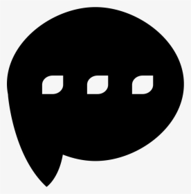 Dark Speech Bubble With Three Dots Comments - Circle, HD Png Download, Free Download