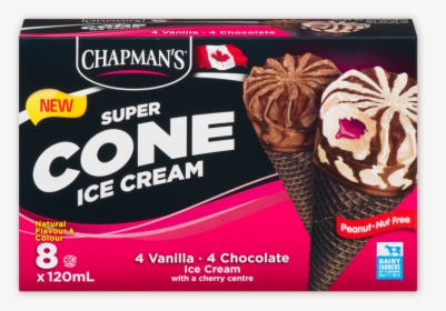 Chapman"s Cherry Centre Ice Cream Cone - Chapman's Super Cone Ice Cream, HD Png Download, Free Download
