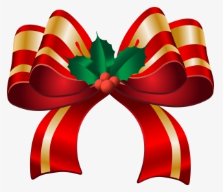 Christmas Red Bow Transparent Png Clip Art Image, Png Download, Free Download