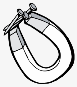 Horseshoe - Clipart - Black - And - White - Magnetic Black And White, HD Png Download, Free Download