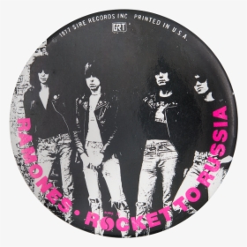 The Ramones Rocket To Russia Music Button Museum - Ramones Rocket To Russia Black, HD Png Download, Free Download