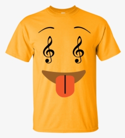 Smile Face Music Notes Emoji Ultra Cotton T-shirt"  - Cute Monster Cartoon T Shirt, HD Png Download, Free Download