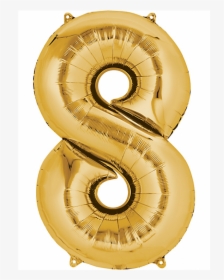 Number 8 Balloon Rose Gold, HD Png Download, Free Download