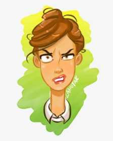 Angry Girl Cartoon Face - Angry Woman Face Cartoon, HD Png Download, Free Download