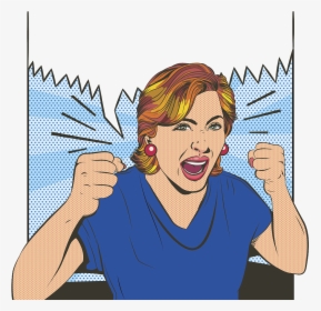 Mad Clipart Angry Lady - Illustration, HD Png Download, Free Download