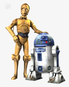 Transparent C3po Clipart - R2d2 And C3po Clone Wars, HD Png Download, Free Download