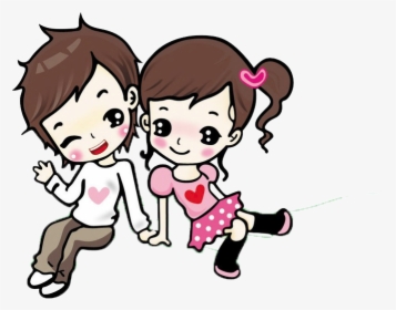 Cartoon Animation Love Drawing Couple Cute Boy And Girl Cartoon Drawing Hd Png Download Kindpng