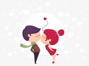 Valentines Day Couple Png - Cute Valentines Day Cartoons, Transparent Png, Free Download