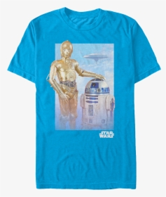 C 3po And R2 D2 Star Wars T Shirt - Star Wars, HD Png Download, Free Download