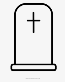 Tombstone Coloring Page Ultra Coloring Pages Gravestones - Cross, HD Png Download, Free Download