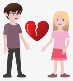 Sad Couple Png Hd - Sad Love Cartoon Png, Transparent Png, Free Download