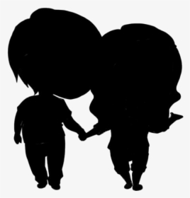 Transparent Cute Chibi Couple Art Silhouette Png - Silhouette, Png Download, Free Download