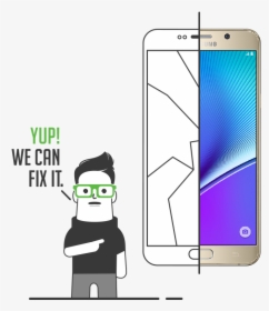 Cartoon Iphone Repair - Yup We Can Fix, HD Png Download, Free Download