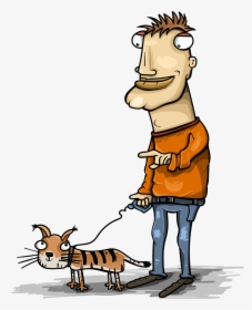 Cartoon, Funny, Cat, Dude, Tiger - Dude, HD Png Download, Free Download