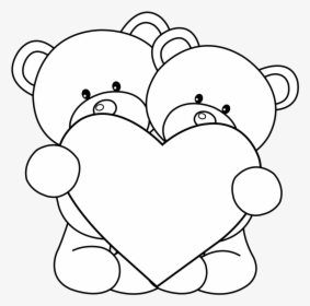 Beary Cute Couple Cookie Cutter - Line Art, HD Png Download, Free Download