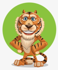 Tiger Animal Smiling Free Picture - Animals Cartoon Character, HD Png Download, Free Download