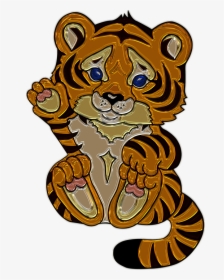 Cartoon Tiger Clipart 12, - Gambar Animasi Harimau Lucu, HD Png Download, Free Download