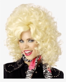 Dolly Parton Curly Blonde Wig - Big Blonde Wig, HD Png Download, Free Download