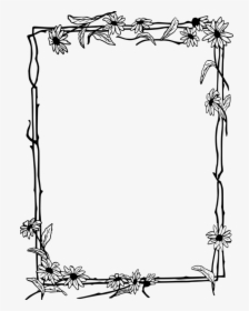 Picture Frame,monochrome Photography,home Fencing - Simple Border Design Outline, HD Png Download, Free Download