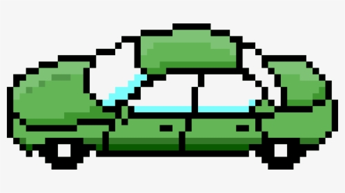Pixel Car Green Side Clip Arts - Transparent 8 Bit Car, HD Png Download, Free Download