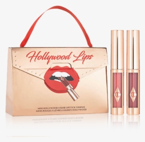 Mini Lipstick Charms Hollywood Lips Packshot - Charlotte Tilbury Hollywood Lips Set, HD Png Download, Free Download