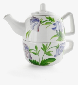 Picture Of Columbine Teapot With Cup Aboca Museum Collection - Teapot, HD Png Download, Free Download