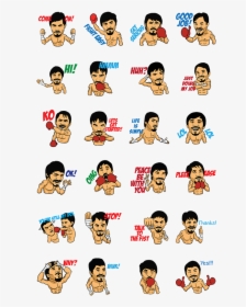 Stickerline5589-manny Pacquiao[usa] [ดุ๊กดิ๊ก] - Manny Pacquiao Whatsapp Sticker, HD Png Download, Free Download
