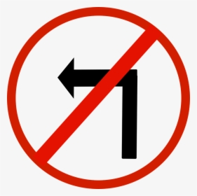 Angle,area,text - Left Turn Prohibited Sign, HD Png Download, Free Download