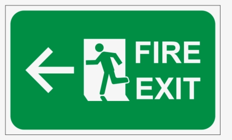 Fire Exit Left Arrow - Emergency Exit, HD Png Download, Free Download