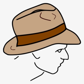 Hat Line Drawing Transparent Png Clipart Free Download - Indiana Jones Hat Clipart, Png Download, Free Download
