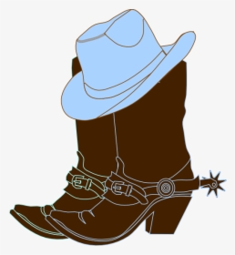 Blue Hat Svg Clip Arts - Blue Cowboy Boot Clipart, HD Png Download, Free Download
