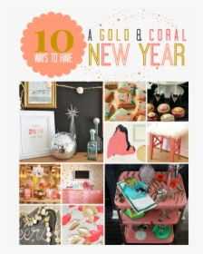 Coral And Gold New Year Party Inspiration - Egg Decorating, HD Png Download, Free Download