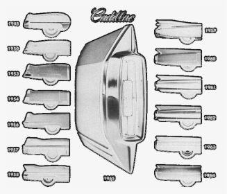Classic Cadillac Fins 1948-1965 - Technical Drawing, HD Png Download, Free Download