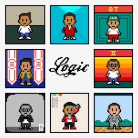 Logic Rapper Pixel Artwork, HD Png Download, Free Download