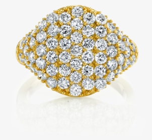 Diamond Signet Ring - Engagement Ring, HD Png Download, Free Download