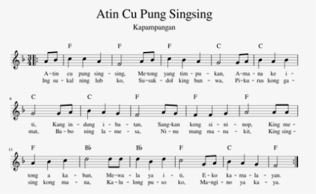Atin Cu Pung Singsing Notes, HD Png Download, Free Download