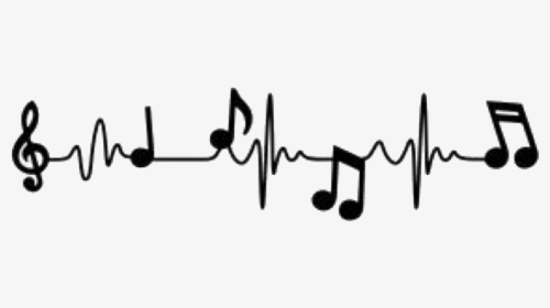 Download Music Freetoedit Music Note Heartbeat Svg Hd Png Download Kindpng