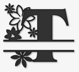 Transparent Flower Cross Png - Split Letter Monogram E, Png Download, Free Download