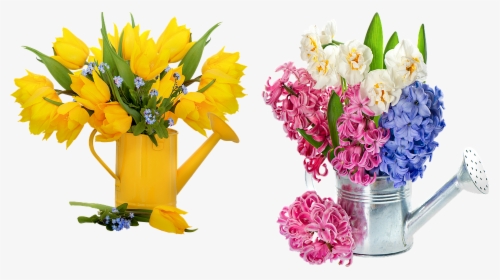 Flowers In Basket, Sunflowers, Tulips, Easter, Spring - Flower Photo Frame, HD Png Download, Free Download
