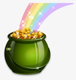 Transparent Rainbow Clipart - St Patrick's Day Pot Of Gold Png, Png Download, Free Download