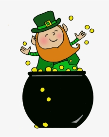 Gold Leprechaun Clipart, Explore Pictures - Pot Of Gold With Leprechaun, HD Png Download, Free Download