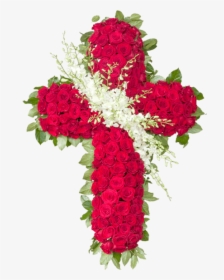 Floral Cross White And Red, HD Png Download, Free Download